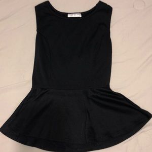 Black Peplum Top